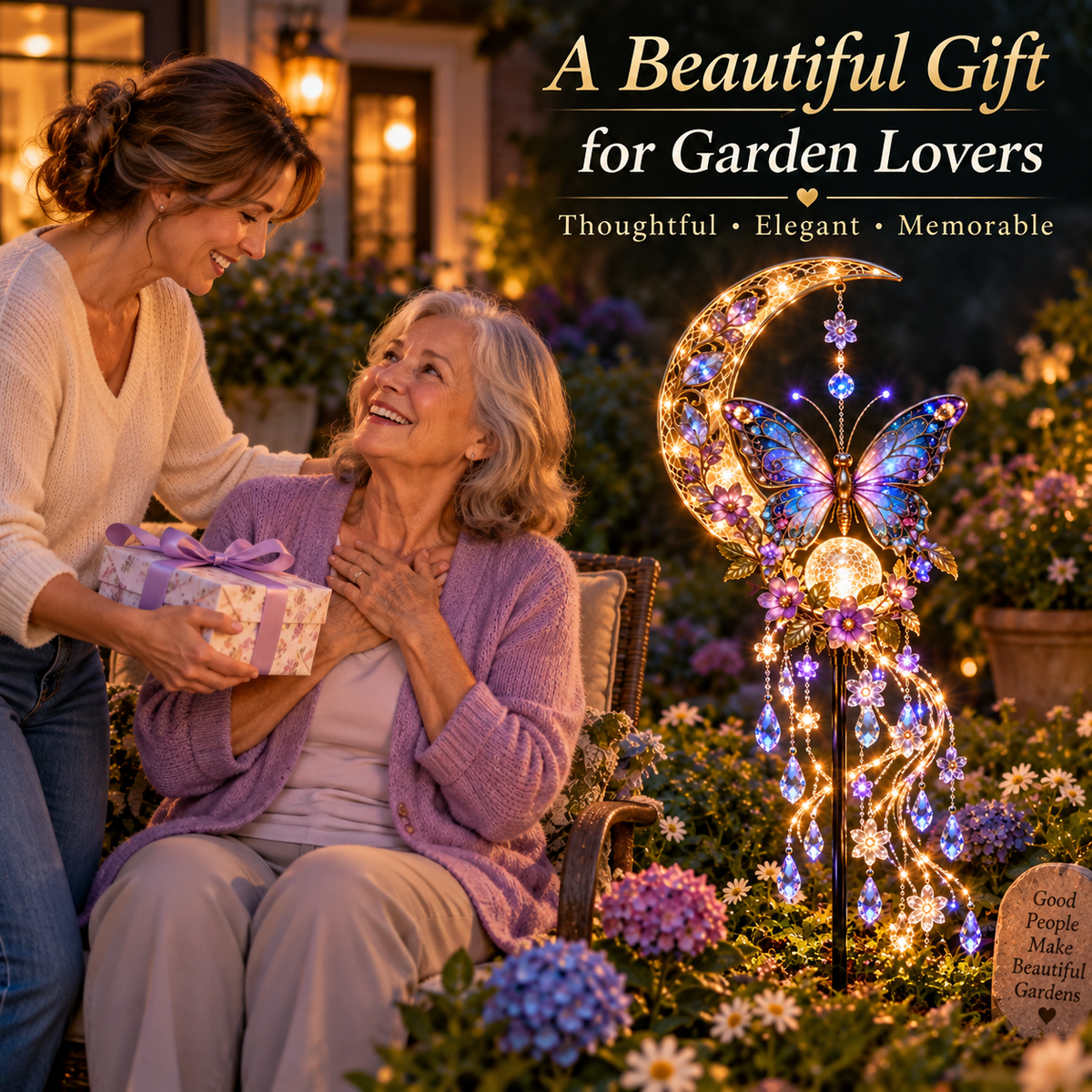 🦋 Butterfly Moonlight Cascade™ – Magical Lighted Garden Decor ✨