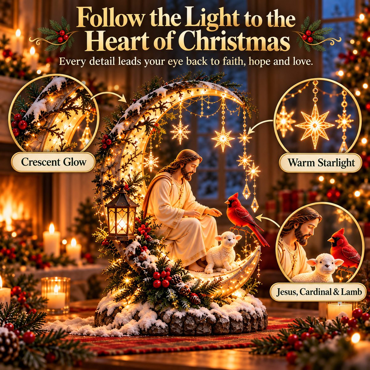 🔥 LAST DAY 50% OFF ✝️ Grace Beneath the Cross™  – A Light of Faith This Christmas ✨