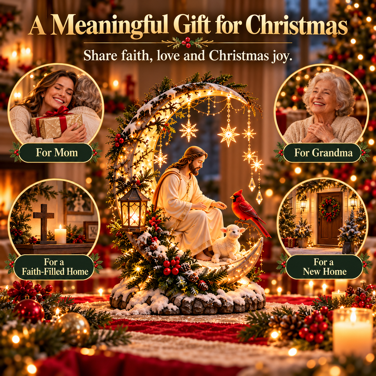 🔥 LAST DAY 50% OFF ✝️ Grace Beneath the Cross™  – A Light of Faith This Christmas ✨