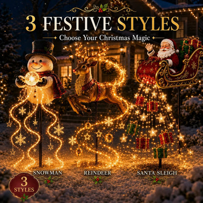 🎅✨ 2026 New Santa’s Flying Sleigh Gift Cascade – Solar Christmas Garden Light✨
