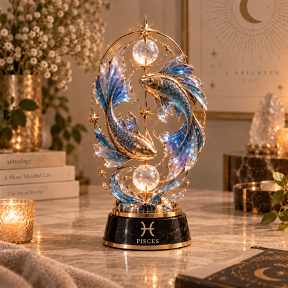 ✨ Celestial Zodiac Collection™ – 12 Signs Crystal-Inspired Decorative Sculptures