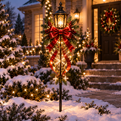 ☃️✨ Snowman Welcome™ Lighted Christmas Garden Wind Spinner
