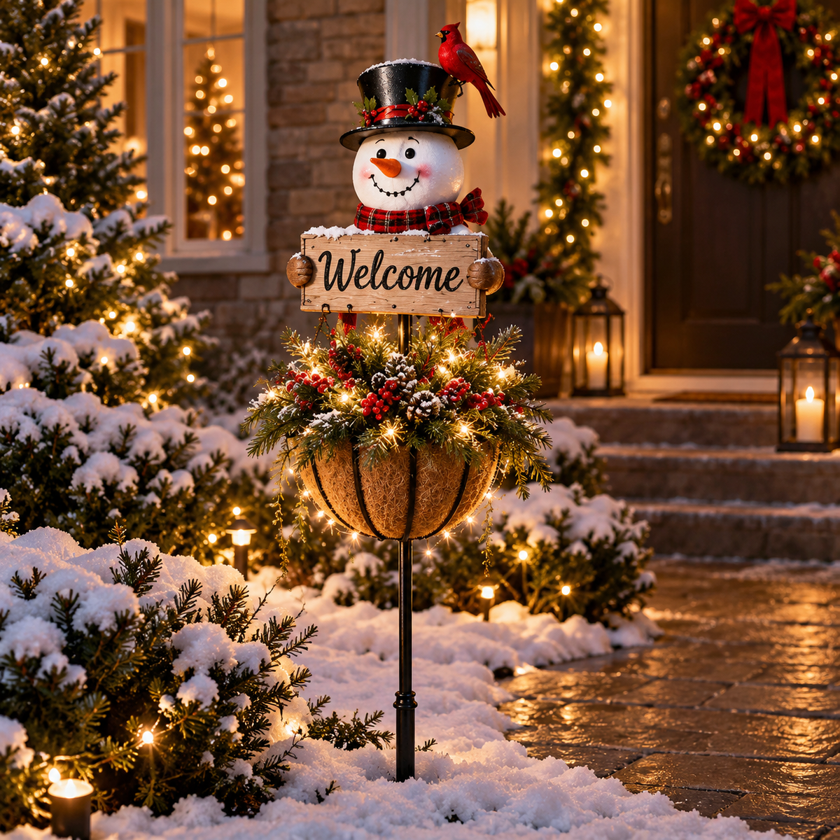 ⛄ Snowman Welcome Glow™ A Cheerful Christmas Welcome For Your Front Door