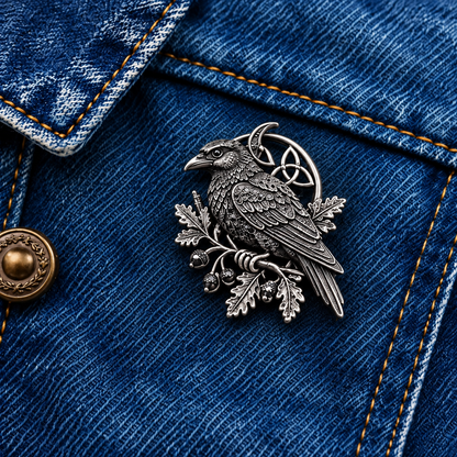 🖤Gothic Celtic Raven Brooch🐦‍⬛