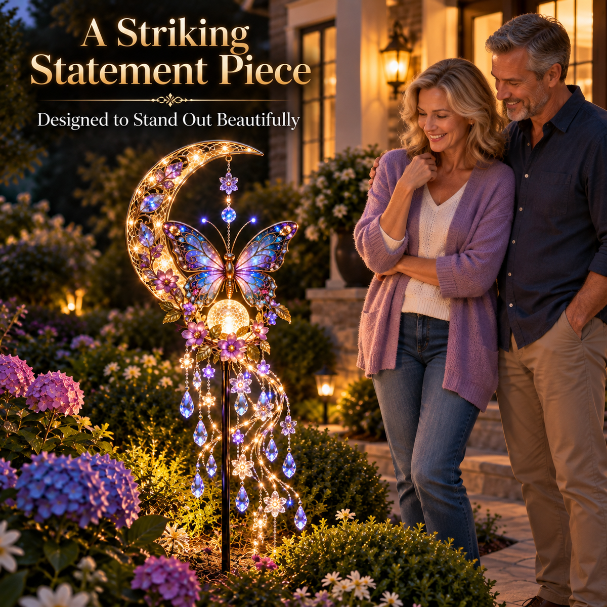 🦋 Butterfly Moonlight Cascade™ – Magical Lighted Garden Decor ✨