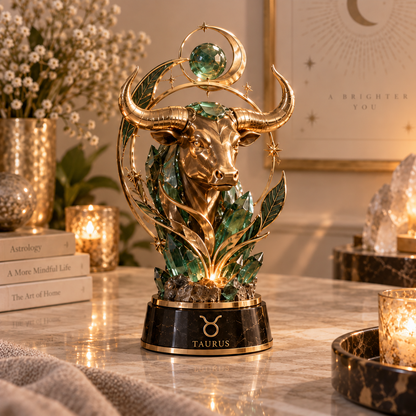 ✨ Celestial Zodiac Collection™ – 12 Signs Crystal-Inspired Decorative Sculptures