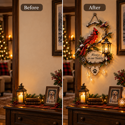 ❤️ Cardinal Memory Glow™ – Lighted Memorial Wall Decor
