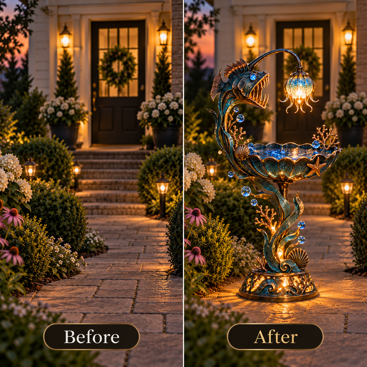 🌊 Abyss Glow Garden Fountain™ – Lighted Ocean-Inspired Outdoor Decor