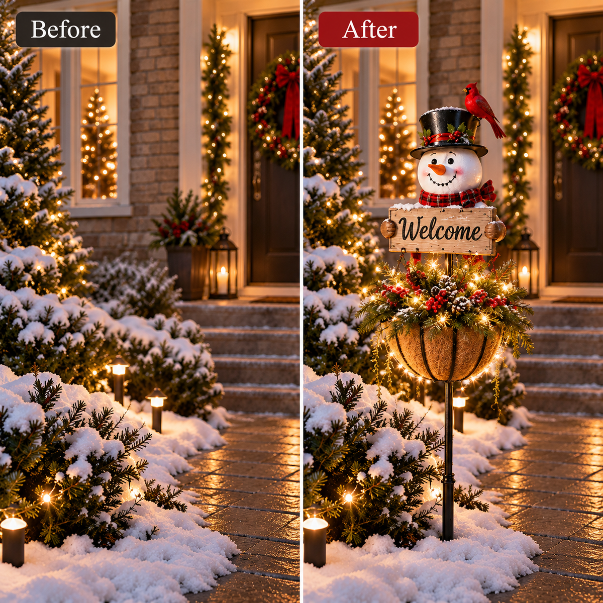⛄ Snowman Welcome Glow™ A Cheerful Christmas Welcome For Your Front Door