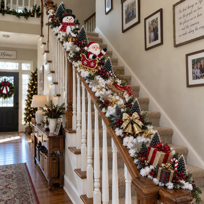 🎅 Turn Your Staircase Into Santa’s Christmas Wonderland
