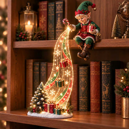 🎅⭐ Santa Christmas Light Cascade™ – Festive Tabletop & Shelf Decor