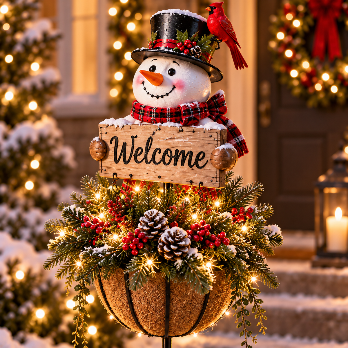 ⛄ Snowman Welcome Glow™ A Cheerful Christmas Welcome For Your Front Door