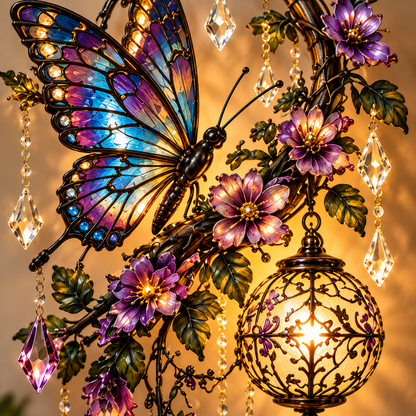 ✨ Butterfly Garden Glow™ – Lighted Floral Wall Decor