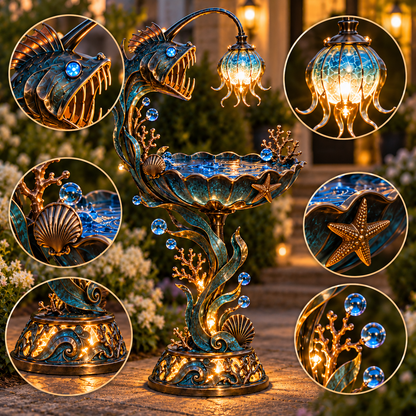 🌊 Abyss Glow Garden Fountain™ – Lighted Ocean-Inspired Outdoor Decor