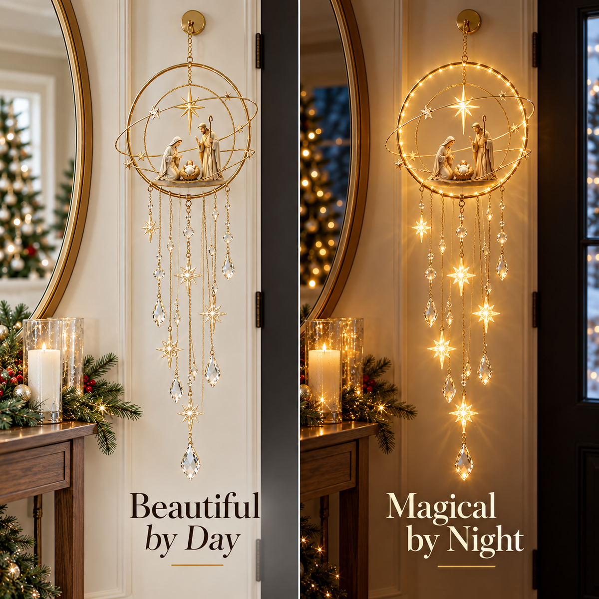🌟 Bethlehem Orbit Lighted Jesus Nativity Christmas Wall Decor