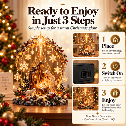 🔥 Last Day 50% OFF 🔥⭐ Bethlehem Starlight Nativity Arch™ – Lighted Christmas Tabletop Decor