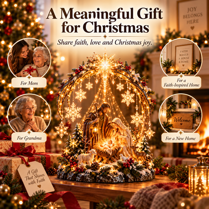 🔥 Last Day 50% OFF 🔥⭐ Bethlehem Starlight Nativity Arch™ – Lighted Christmas Tabletop Decor