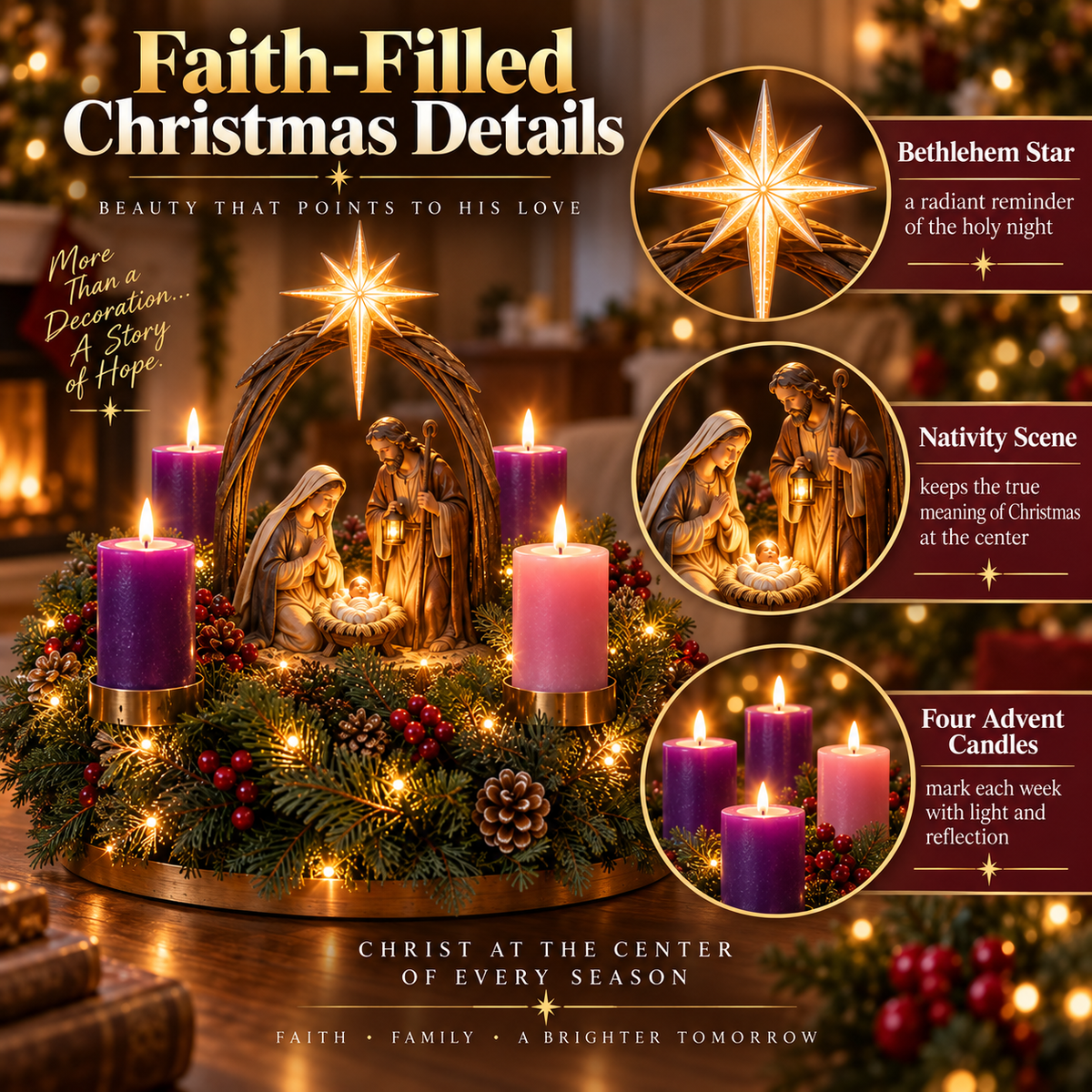 🎁 LIMITED TIME 50% OFF🔥Light Up Your Christmas with Faith & Hope!