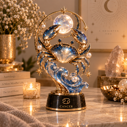✨ Celestial Zodiac Collection™ – 12 Signs Crystal-Inspired Decorative Sculptures
