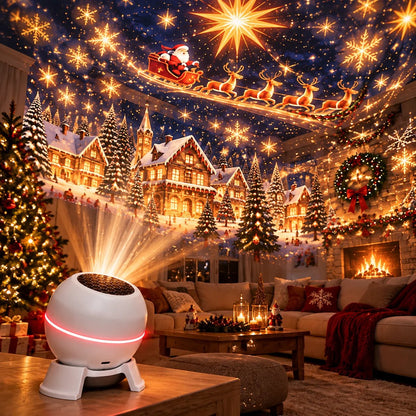 🎄 Magical Christmas Projection Night Light – Transform Any Room Into A Holiday Wonderland