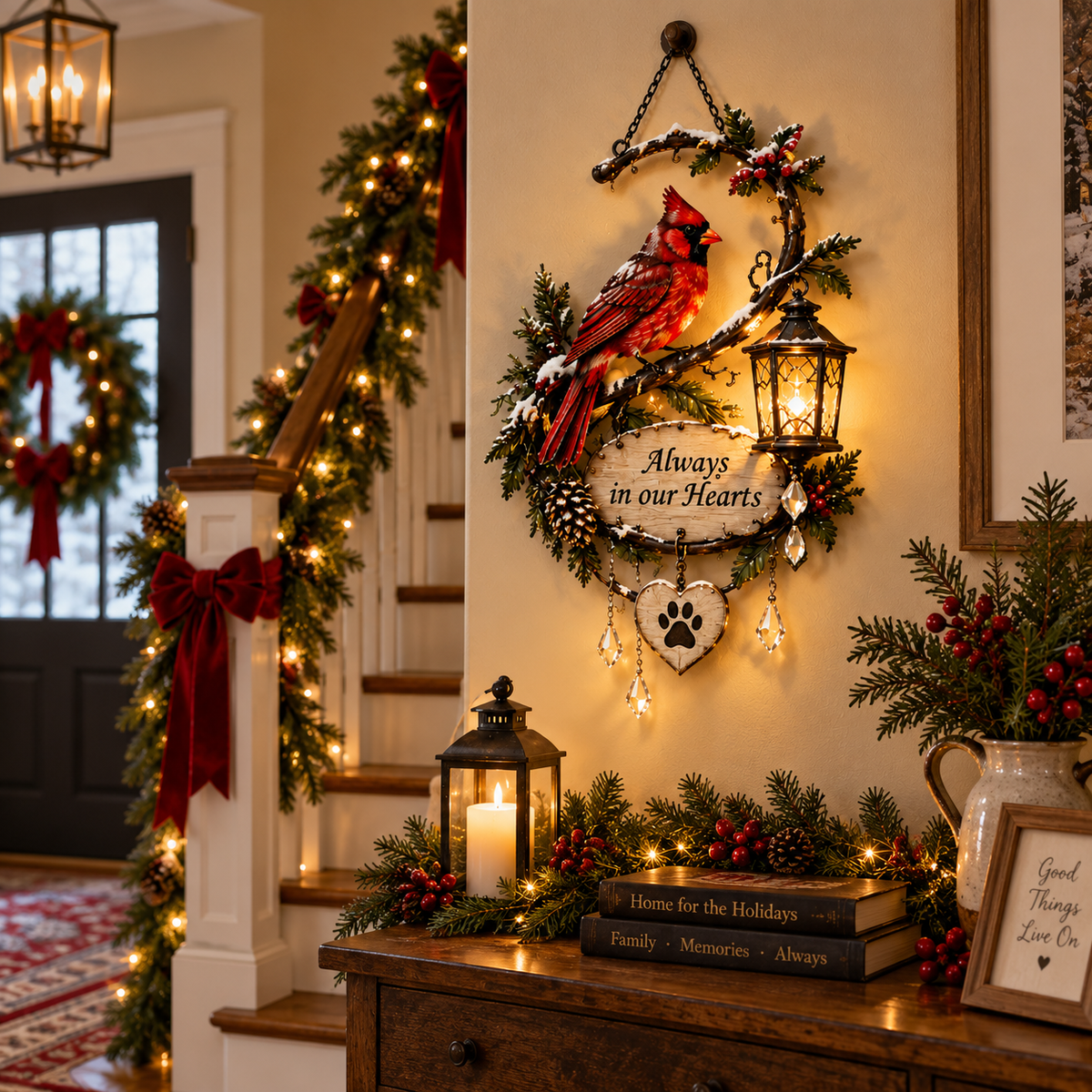 ❤️ Cardinal Memory Glow™ – Lighted Memorial Wall Decor