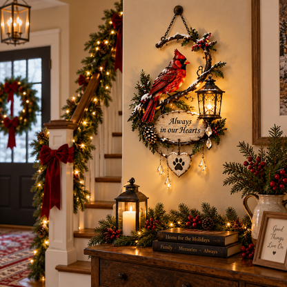 ❤️ Cardinal Memory Glow™ – Lighted Memorial Wall Decor