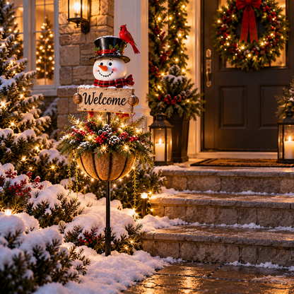 ⛄ Snowman Welcome Glow™ A Cheerful Christmas Welcome For Your Front Door