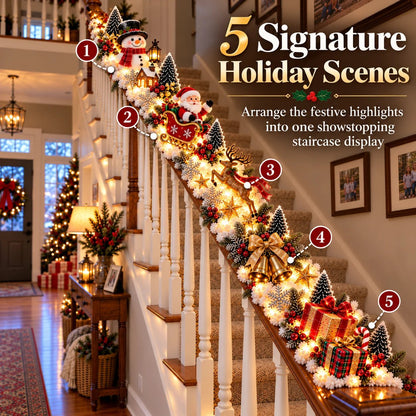 🎅 Turn Your Staircase Into Santa’s Christmas Wonderland