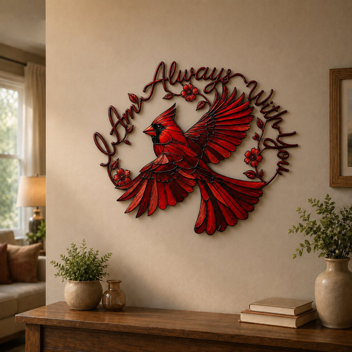 🐦Cardinal Metal Wall Art - I Am Always With You❤️