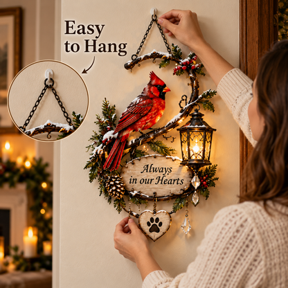 ❤️ Cardinal Memory Glow™ – Lighted Memorial Wall Decor