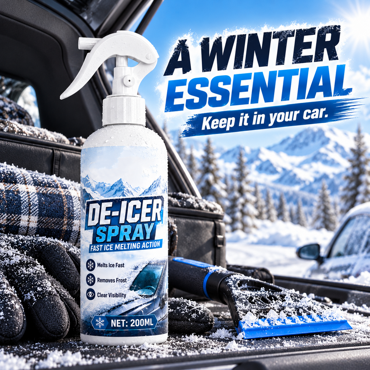 🔥 50% OFF — Windshield De-Icer Spray ❄️ + FREE Scraper 🎁