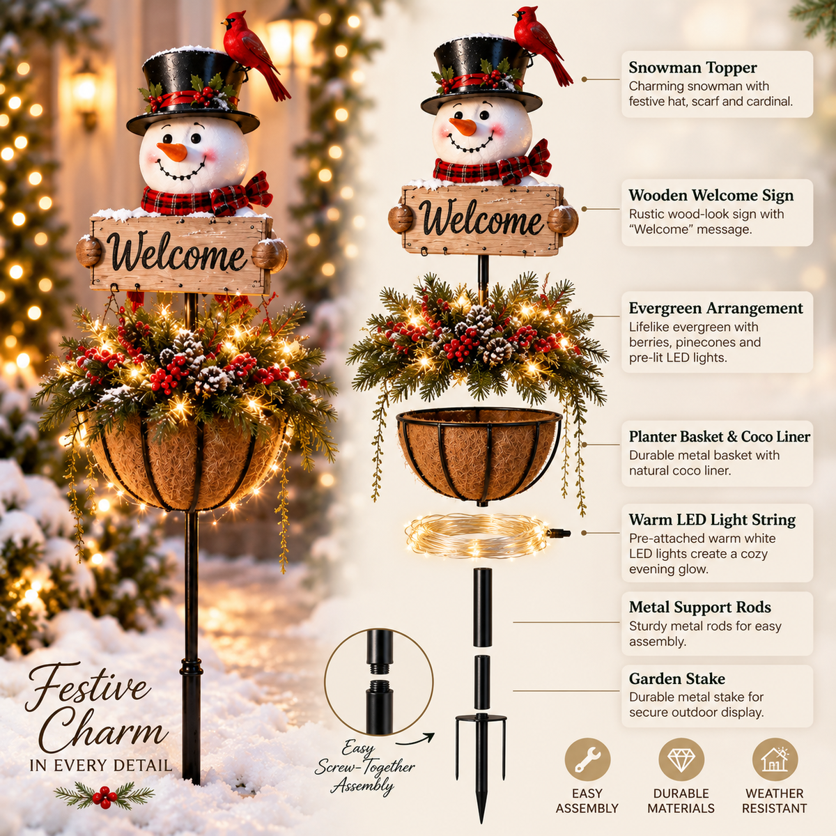 ⛄ Snowman Welcome Glow™ A Cheerful Christmas Welcome For Your Front Door