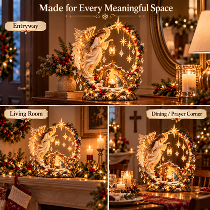 ✨ LAST DAY 49% OFF🔥 Light From Heaven Angel Nativity Christmas Centerpiece ✝️