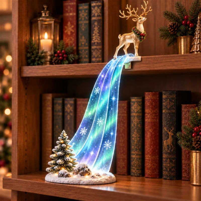 🎅⭐ Santa Christmas Light Cascade™ – Festive Tabletop & Shelf Decor