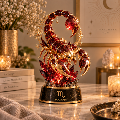 ✨ Celestial Zodiac Collection™ – 12 Signs Crystal-Inspired Decorative Sculptures