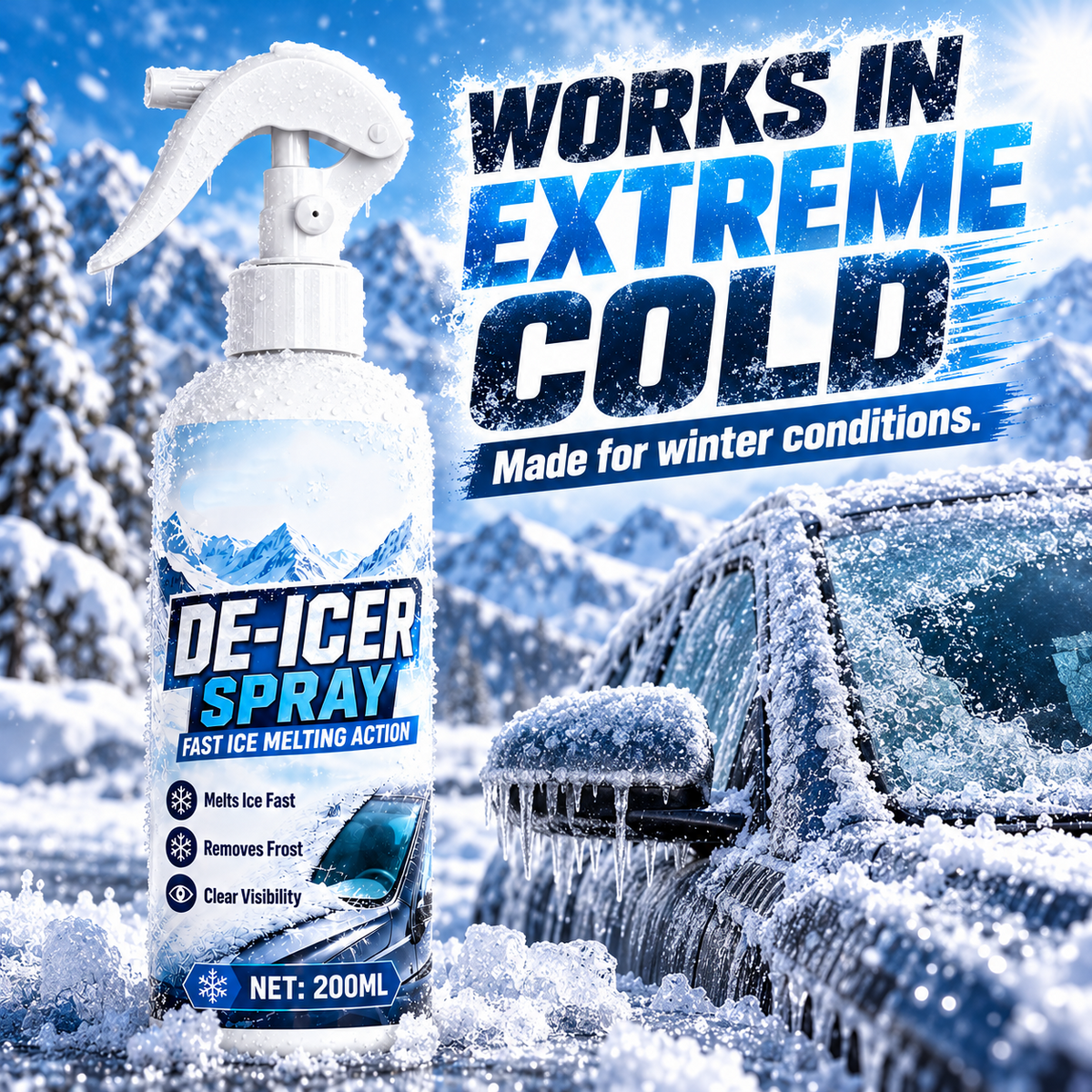 🔥 50% OFF — Windshield De-Icer Spray ❄️ + FREE Scraper 🎁