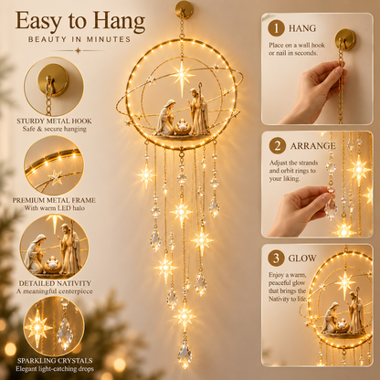 🌟 Bethlehem Orbit Lighted Jesus Nativity Christmas Wall Decor