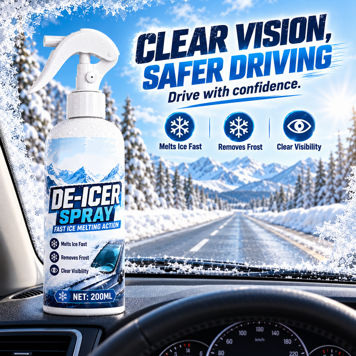 🔥 50% OFF — Windshield De-Icer Spray ❄️ + FREE Scraper 🎁