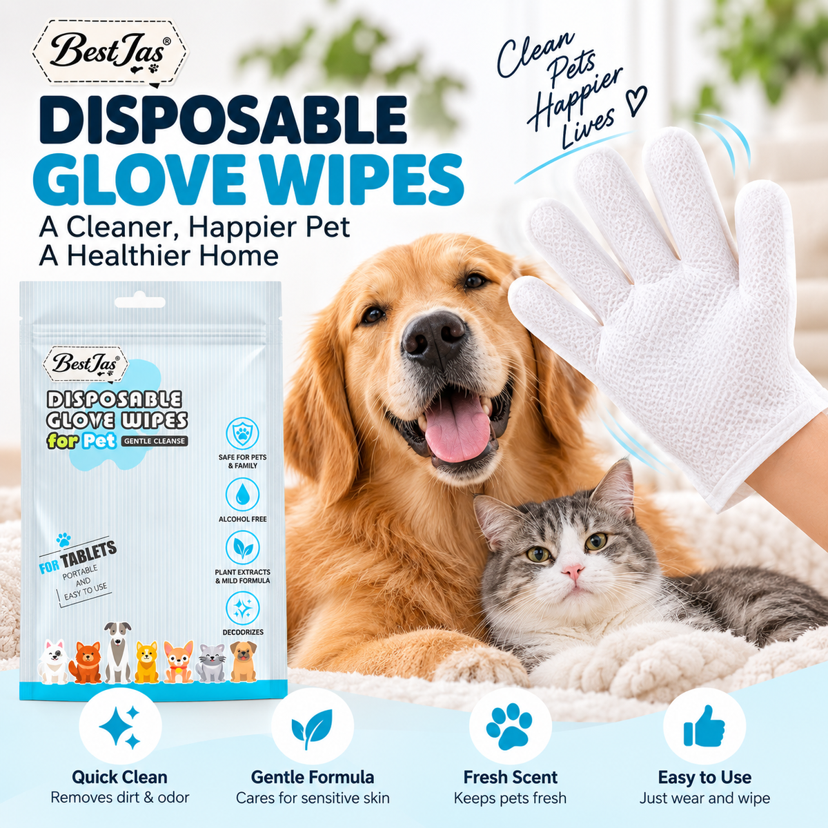 🐶 Wipe Away Pet Messes in Seconds! 🧤🛒