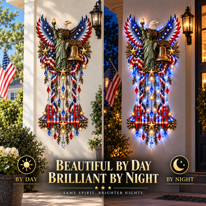 🔥🇺🇸 American Pride Starfall™ – Eagle, Liberty & Stars LED Wall Light