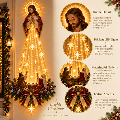 🔥 Last Day 49% OFF 🔥 Bethlehem Starfall Prayer Light™ – Lighted Nativity Christmas Wall Decor