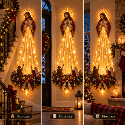 🔥 Last Day 49% OFF 🔥 Bethlehem Starfall Prayer Light™ – Lighted Nativity Christmas Wall Decor