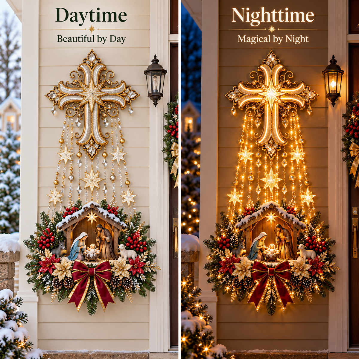🌟✝️ Holy Cross Starfall™ – Let the Light of Bethlehem Fill Your Home