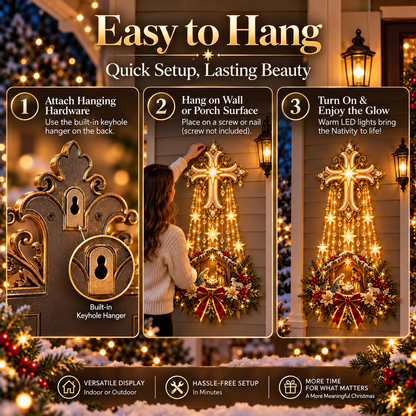 🌟✝️ Holy Cross Starfall™ – Let the Light of Bethlehem Fill Your Home