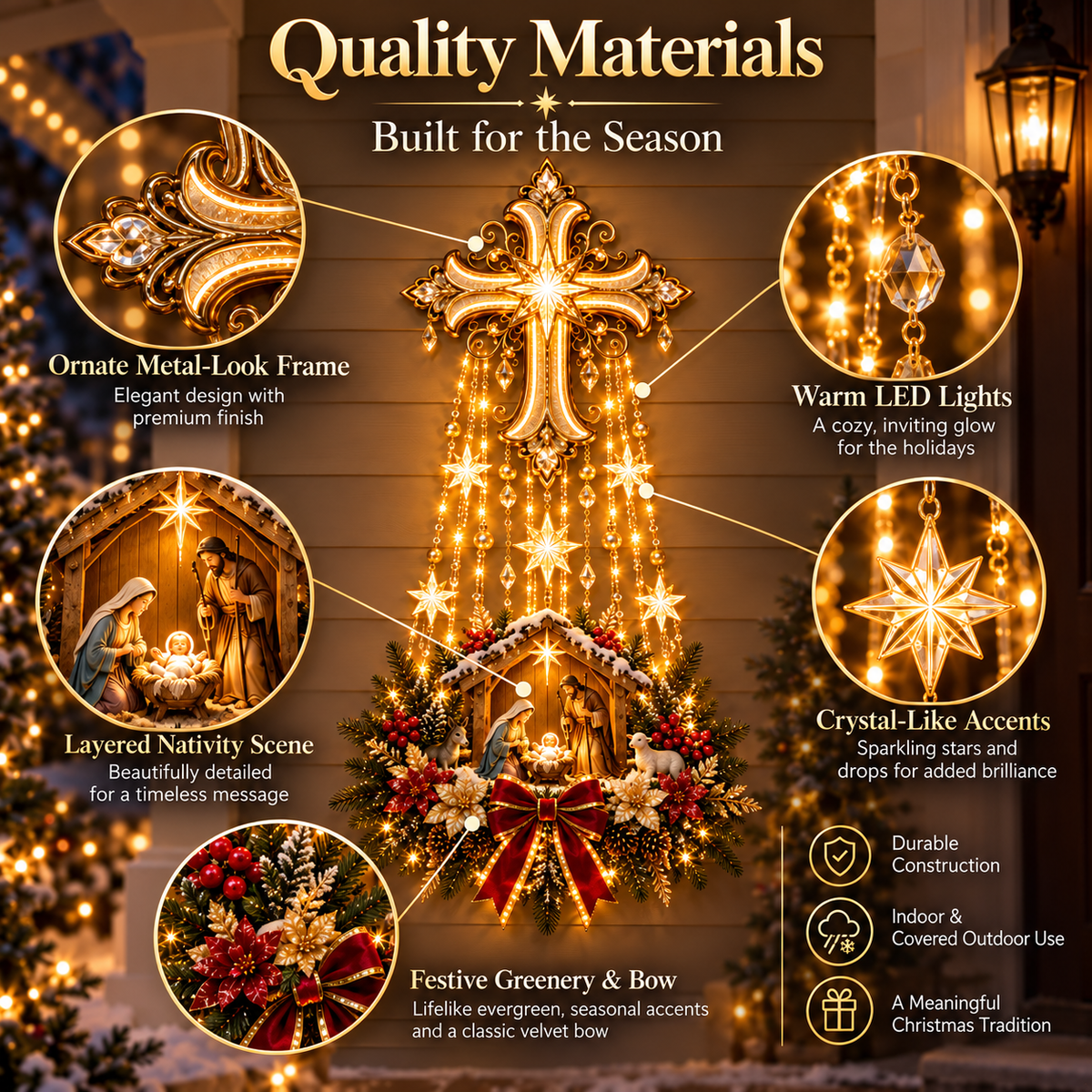 🌟✝️ Holy Cross Starfall™ – Let the Light of Bethlehem Fill Your Home