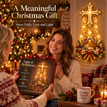 🌟✝️ Holy Cross Starfall™ – Let the Light of Bethlehem Fill Your Home