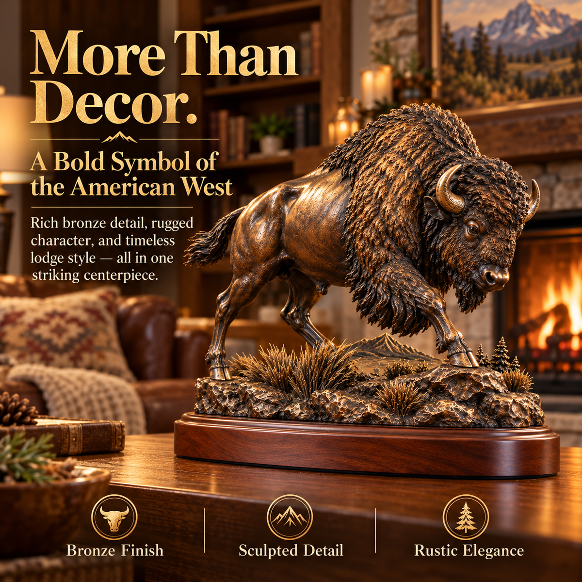 🔥 Christmas Sale 49% OFF 🔥 Frontier Bison™ – Bring the Spirit of the American West Home 🦬