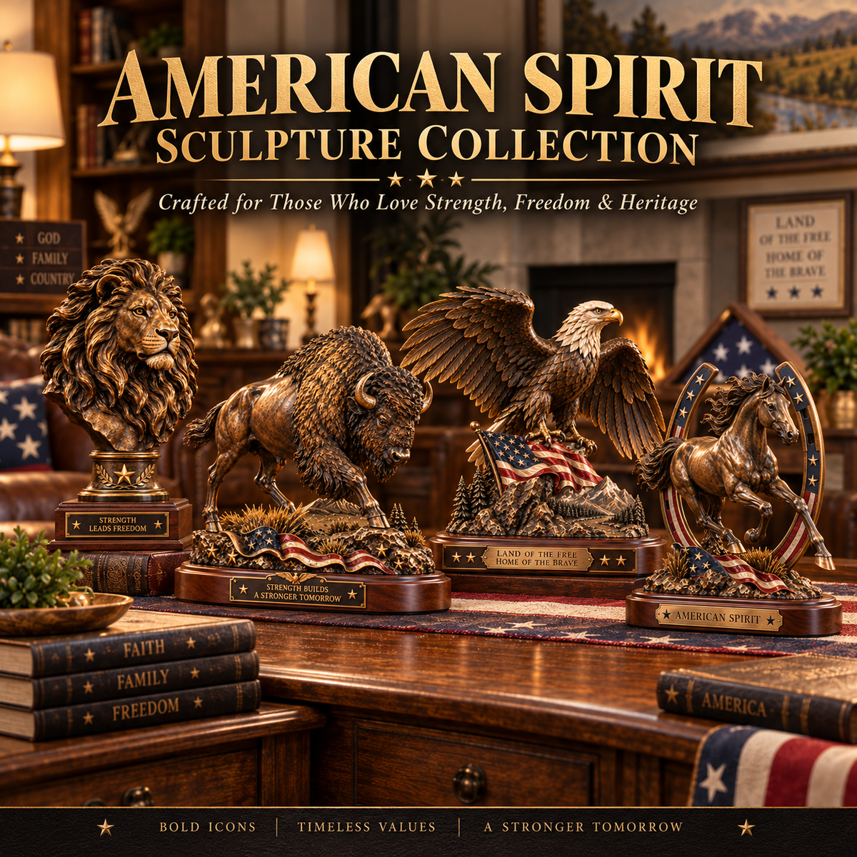 🇺🇸 American Spirit Collection™ Patriotic Bronze Wildlife Collection