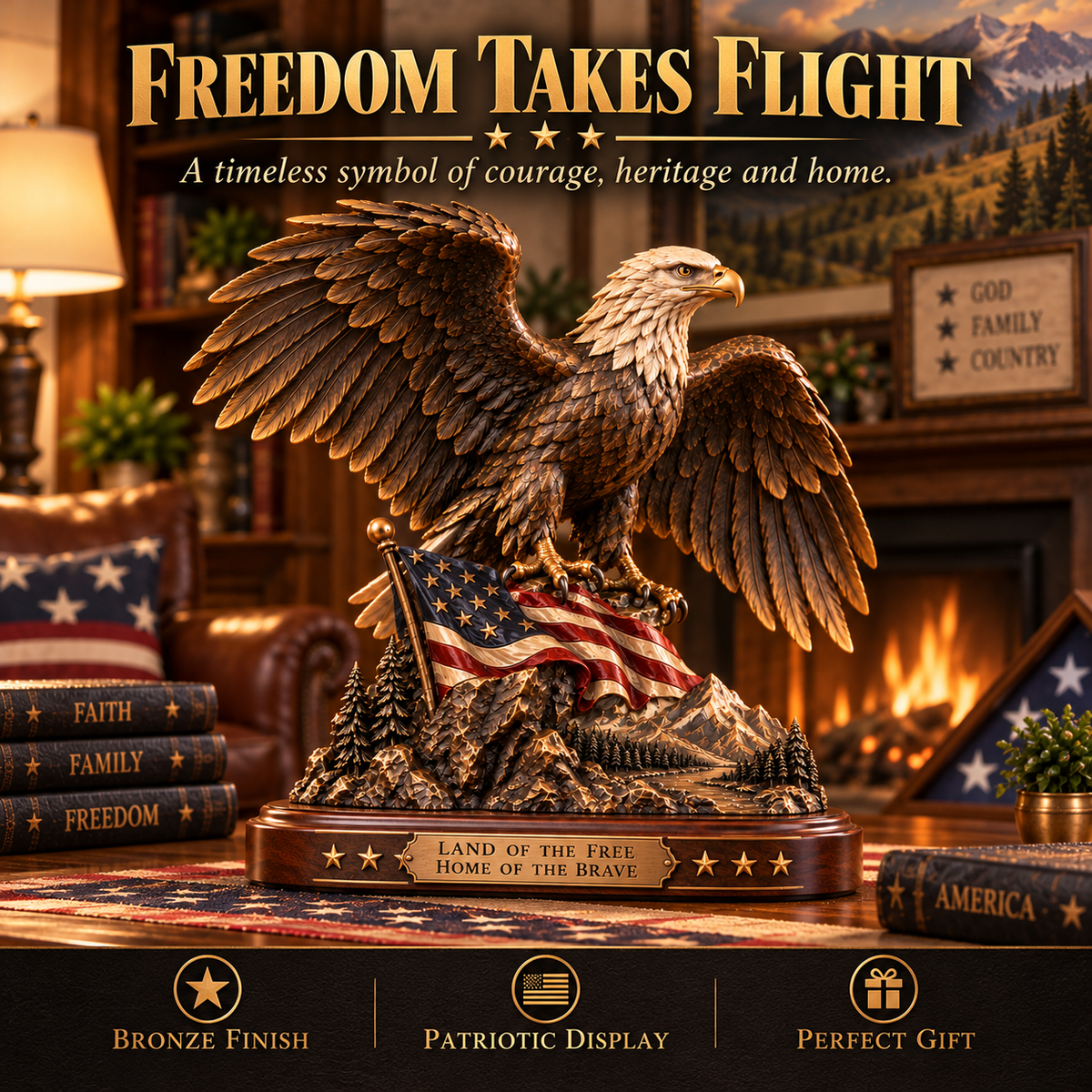 🇺🇸 American Spirit Collection™ Patriotic Bronze Wildlife Collection
