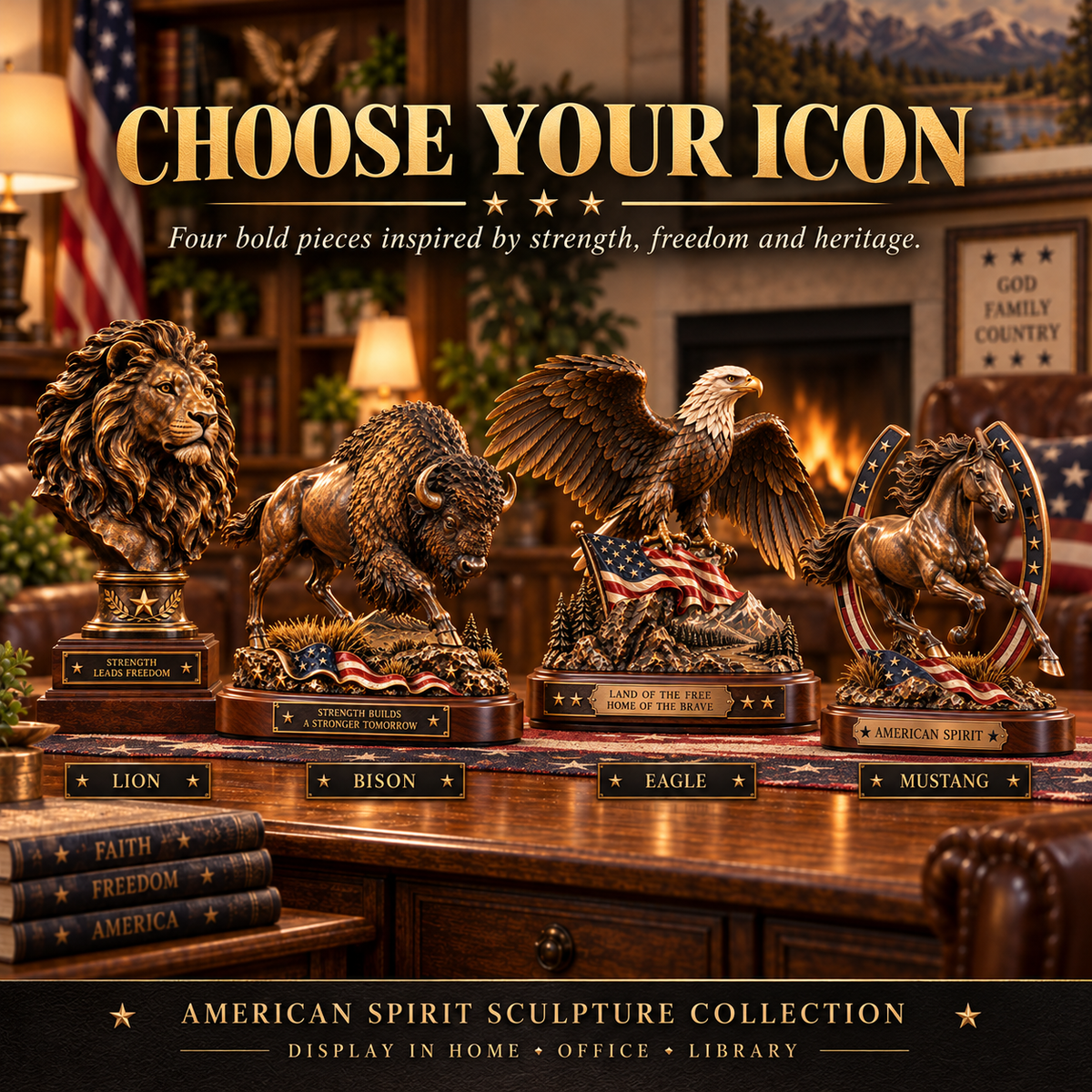 🇺🇸 American Spirit Collection™ Patriotic Bronze Wildlife Collection